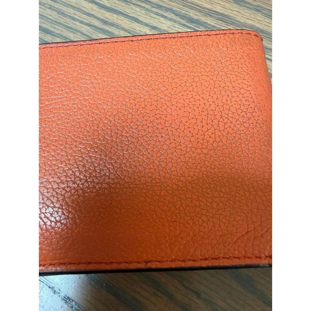 Coach Orange Mens Slim Wallet